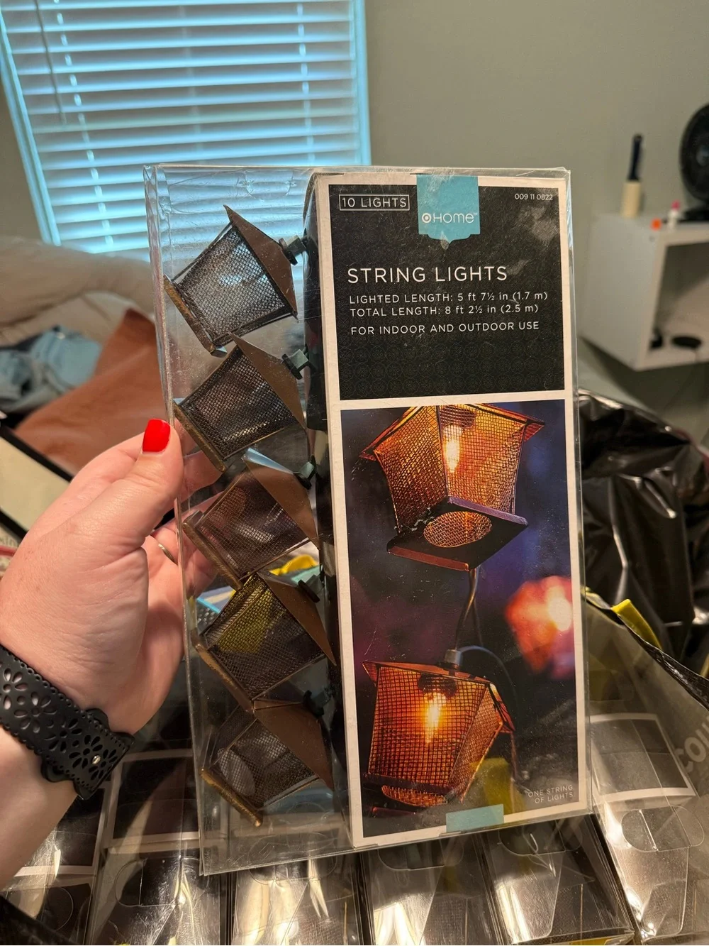 Brown Mesh Lantern String Lights - 10 Pack